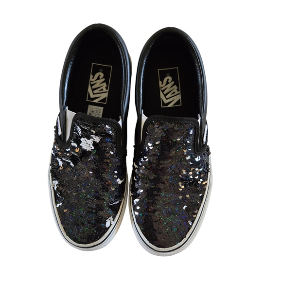 Vans Black‎ Sequin Slip-On Sneakers - Picture 3 of 11